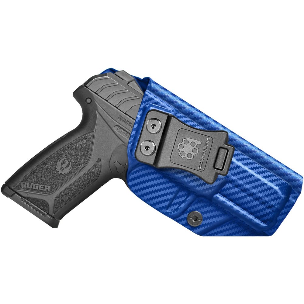 Amberide Ruger Security9 IWB Holster,Kydex-Boltaron Inside Waistband Fit Ruger Security 9mm,Secure Retention,Quick Draw,030 Adjustable Cant