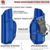 Amberide CZ P-10 C IWB Holster, Kydex-Boltaron Inside Waistband Carry Fit CZ P-10 C 9mm, Quick Draw, Secure Retention, 030 Cant view 4
