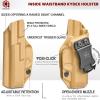 Amberide CZ P-10 C IWB Holster, Kydex-Boltaron Inside Waistband Carry Fit CZ P-10 C 9mm, Quick Draw, Secure Retention, 030 Cant view 4