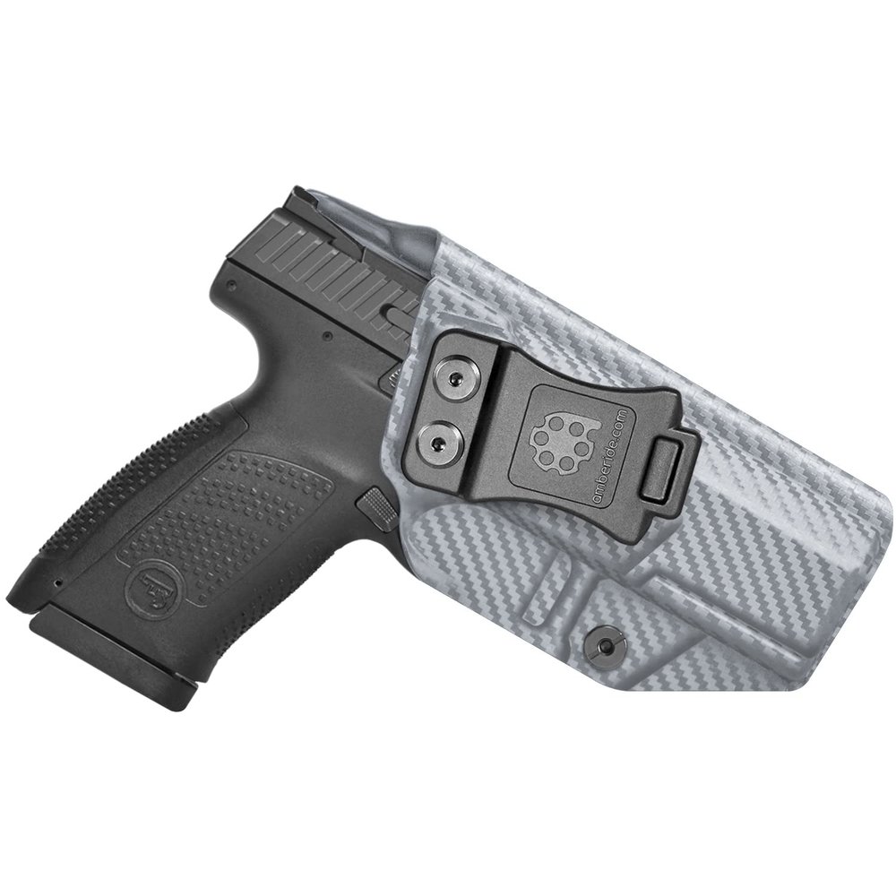 Amberide CZ P-10 C IWB Holster, Kydex-Boltaron Inside Waistband Carry Fit CZ P-10 C 9mm, Quick Draw, Secure Retention, 030 Cant