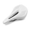 WALGUN Lightweight Carbon Fiber Bike Seat for Men Women Comfortable Leather Cover MTB Mountain Road Bike Carbon Rail Bicycle Saddle Cushion - 143mm/155mm (White, 155mm) view 1
