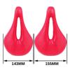 WALGUN Lightweight Carbon Fiber Bike Seat for Men Women Comfortable Leather Cover MTB Mountain Road Bike Carbon Rail Bicycle Saddle Cushion - 143mm/155mm (Red, 155mm) view 3