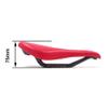 WALGUN Lightweight Carbon Fiber Bike Seat for Men Women Comfortable Leather Cover MTB Mountain Road Bike Carbon Rail Bicycle Saddle Cushion - 143mm/155mm (Red, 155mm) view 4