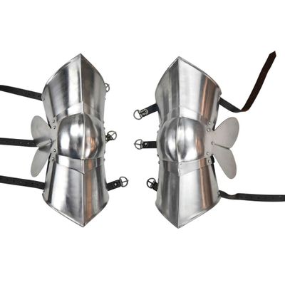 15th Century Knee and Leg Armour - 18 Gauge Silver