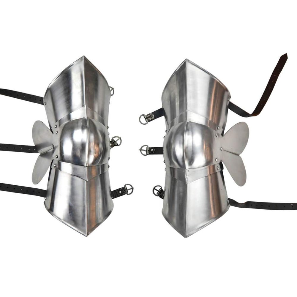 15th Century Knee and Leg Armour - 18 Gauge Silver