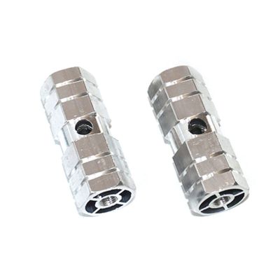 Bicycle Accessories Bicycle Rear Axle Pedals Bike Foot Pegs Rear Axle Pedals Pegs Hexagonal Non Slip Universal Bicycle Axle Pedals Bike Parts (Color : Silver)