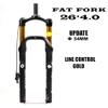 Bike Fat Fork 26Inch Air Fork 1-1/8" Steering Tube with Handle bar Control Lockout Spread 135MM Travel 120MM Magnesium & Aluminum Alloy Available for Beach Bike, E-Bike view 3