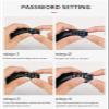 Bicycle Accessories Mountain Bike Portable Anti-Theft Lock Password Lock Fixed Bicycle Strong Security Ring Lock Bike Parts (Color : Black) view 4