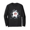 Canada Soccer Fan Jersey Canadian Football Flag Cracked Wall Long Sleeve T-Shirt view 1