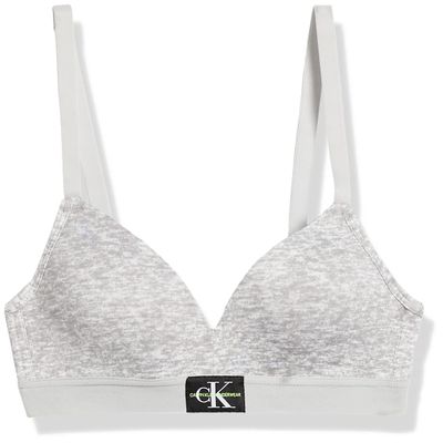Calvin Klein Kids Girls' Softie Molded Bra with Adjustable Straps, Heather Grey, 36A