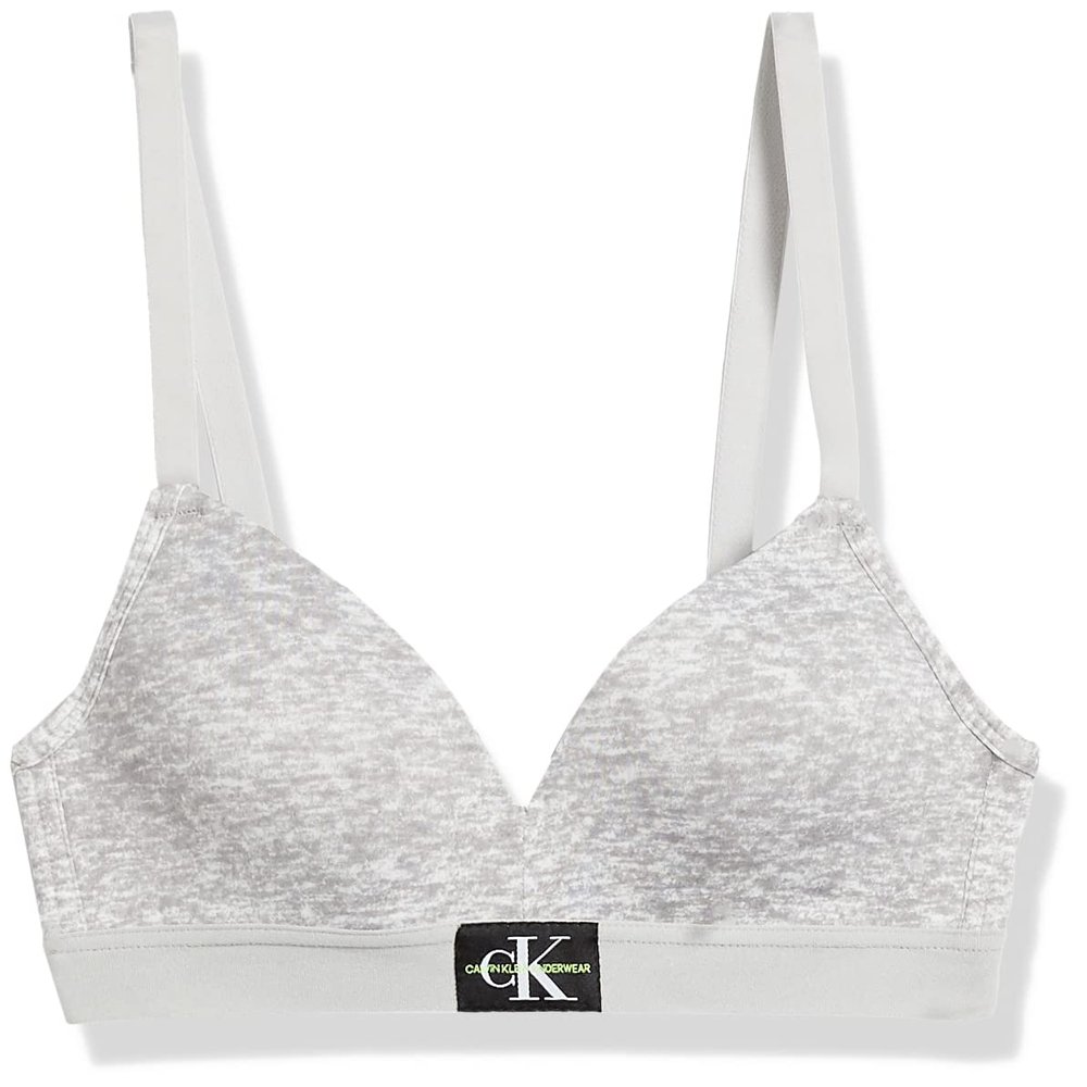 Calvin Klein Kids Girls' Softie Molded Bra with Adjustable Straps, Heather Grey, 36A