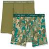 Calvin Klein Kids Boys' Modern Cotton Boxer Brief Underwear 2-Pack, Olive/Green Camo, Medium view 1