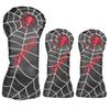 Golf Builder 3pcs/Set Spider Embroidery Black Golf Club Driver Fairway Wood Head Covers 1 3 5 Wood Covers view 1