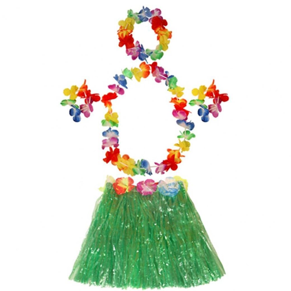 Froiny 1 Set Streaming Grass Skirt Hawaii Hula Grass Skirt for Adults and Children Hawaiian Party Fancy Dress Costume 40cm