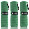 Handy Picks Microfiber Golf Towel (16" X 16") with Carabiner Clip, Waffle Pattern Golf Towel Hook and Loop Fastener - The Convenient Golf Cleaning Towel Dark Green view 1