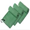 Handy Picks Microfiber Golf Towel (16" X 16") with Carabiner Clip, Waffle Pattern Golf Towel Hook and Loop Fastener - The Convenient Golf Cleaning Towel Dark Green view 2