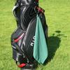 Handy Picks Microfiber Golf Towel (16" X 16") with Carabiner Clip, Waffle Pattern Golf Towel Hook and Loop Fastener - The Convenient Golf Cleaning Towel Dark Green view 4