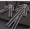 FASELE Bow Tie Brooch for Women Men Ribbon Pre-Tied Bowknot Adjustable Brooch Pins for Work Shirt Wedding Party Suit Bowtie view 3