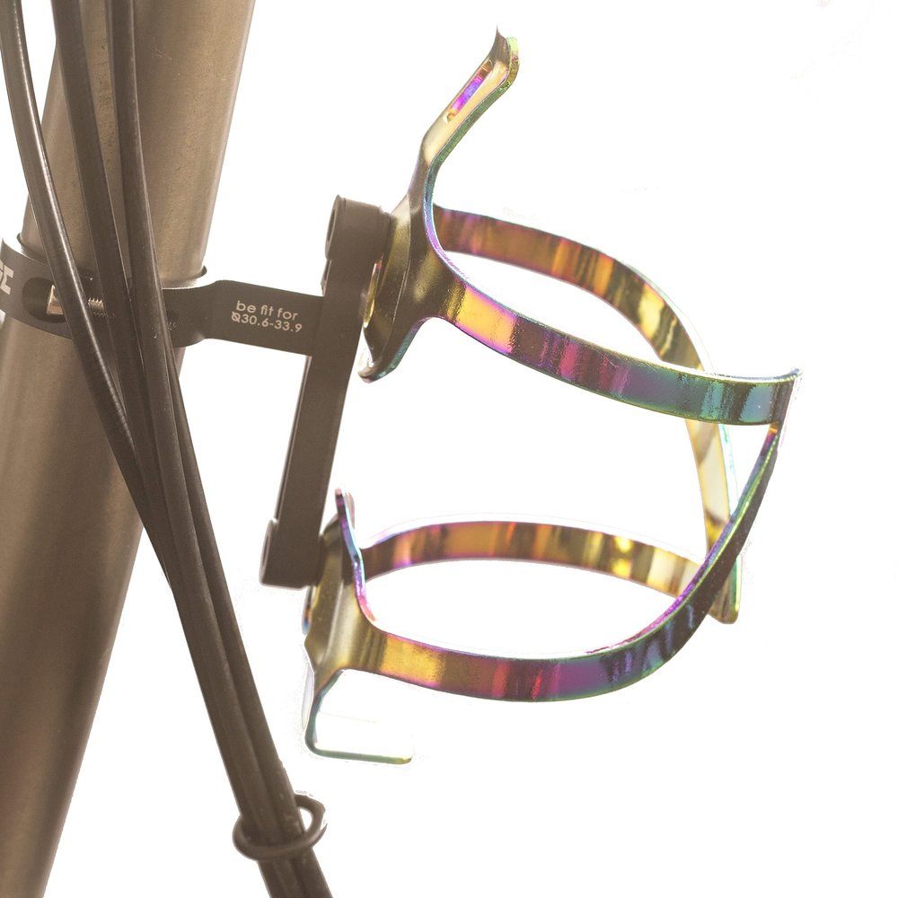 Water Bottle Stem Holder & Cage for Brompton Folding Bike Rainbow