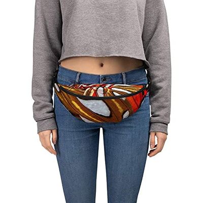 Fanny Pack- Wings of Gold - Fanny Pack for Women Designer Fanny Pack Nature Fanny Pack Hip Purse Large City Bag Hip Bag Bum Bag Lightweight Travel Purse Phone Bag