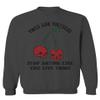 0398. Cool Motivational Quotes Graphic Skull Death Tattoo Art Cherry Good Society Men's Crewneck Sweatshirt (Characol X-Large) view 1
