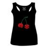 0398. Cool Motivational Quotes Graphic Skull Death Tattoo Art Cherry Good Society Women's Tank Top Racerback (Black, Large) view 1