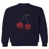 0398. Cool Motivational Quotes Graphic Skull Death Tattoo Art Cherry Good Society Men's Crewneck Sweatshirt (Navy X-Large) view 1