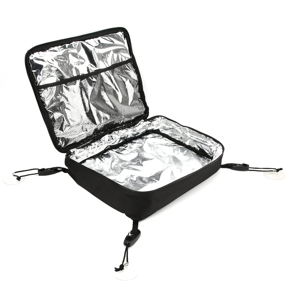 01 02 015 Stand Up Paddle Board Deck Bag, Thermal Insulation Material Black Paddleboard Mesh Deck Bag Waterproof Bag Convenient for Surf