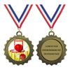 Basketball Gold Large 3 Inch Engraved Medals Trophy Award Personalized Free D03-FCL411 10PK view 1