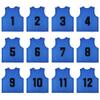 RE-HUO 12 Pack Numbered1-12 Scrimmage Vests/Sport Pinnies/Training Bibs For Basketball,Soccer, Volleyball and Baseball(dark blue1-12,L) view 1