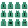 RE-HUO 12 Pack Numbered1-12 Scrimmage Vests/Sport Pinnies/Training Bibs For Basketball,Soccer, Volleyball and Baseball(green1-12,L) view 1