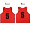 RE-HUO 12 Pack Numbered1-12 Scrimmage Vests/Sport Pinnies/Training Bibs For Basketball,Soccer, Volleyball and Baseball(red1-12,XL) view 2