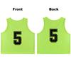 RE-HUO 12 Pack Numbered1-12 Scrimmage Vests/Sport Pinnies/Training Bibs For Basketball,Soccer, Volleyball and Baseball(neon green1-12,XL) view 2