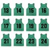 RE-HUO Set of 12 Numbered (13-24) Soccer Vests/Sport Pinnies/Training Bibs with Free Carry Bag(Green13-24,L) view 1