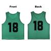 RE-HUO Set of 12 Numbered (13-24) Soccer Vests/Sport Pinnies/Training Bibs with Free Carry Bag(Green13-24,L) view 2