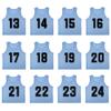 RE-HUO Set of 12 Numbered (13-24) Soccer Vests/Sport Pinnies/Training Bibs with Free Carry Bag(Sky blue13-24,L) view 1