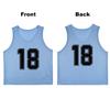 RE-HUO Set of 12 Numbered (13-24) Soccer Vests/Sport Pinnies/Training Bibs with Free Carry Bag(Sky blue13-24,L) view 2