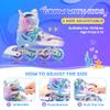 NEMONE Mermaid Inline Skates, 4 Sizes Adjustable Skates for Girls Kids with Light up Wheels, Indoor Beginner Outdoor for Kids Ages 4-6 5-8 6-12 8-12 view 2