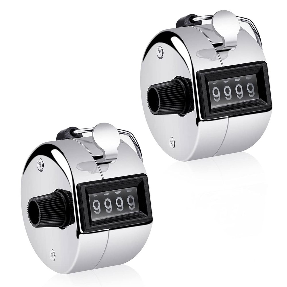 SLTG2020 2PCS Set Portable 4 Digit Handheld Number Click Golf Counter Tally Recorder