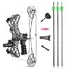 25 Lbs Archery Mini Compound Bow and Arrows Set Compound Bow Kit Right and Left Hand Bow for Outdoor Hunting Shooting Fishing view 1