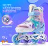 NEMONE Mermaid Inline Skates, 4 Sizes Adjustable Skates for Girls Kids with Light up Wheels, Indoor Beginner Outdoor for Kids Ages 4-6 5-8 6-12 8-12 view 4
