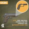 Recover Tactical CC3C Compact 1911 Grip and Rail System for The Compact Officer's Size 1911, No Modifications Required, Installs in Under 3 Minutes (Tan) view 2