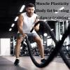 Battle Rope Hua 9m 12m Battle Rope Fitness Throwing Rope, Diameter 38mm 50mm, Comprehensive Physical Strength Training Exercise Rope, with Fixed Anchor Kit, Black (Size : 50mmx12m) view 2