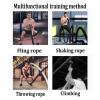 Battle Rope Hua 9m 12m Battle Rope Fitness Throwing Rope, Diameter 38mm 50mm, Comprehensive Physical Strength Training Exercise Rope, with Fixed Anchor Kit, Black (Size : 50mmx12m) view 3