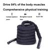 Battle Rope Hua 9m 12m Battle Rope Fitness Throwing Rope, Diameter 38mm 50mm, Comprehensive Physical Strength Training Exercise Rope, with Fixed Anchor Kit, Black (Size : 50mmx12m) view 4
