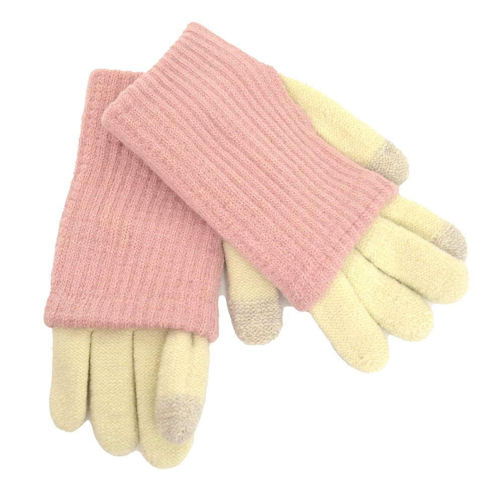 Save On Products Designer Steve Womens Solid Cover Magic Gloves Cream