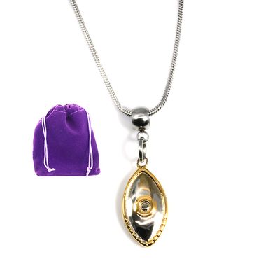 Dave The Bunny Evil Eye Necklace for Women - Protection Necklace with Stainless Steel Snake Chain and Metal Alloy Charm - Elegant Evil Eye Decor Jewelry for Women and Men