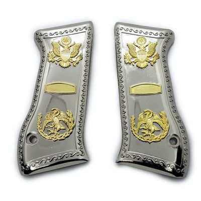 Custom Jericho 941 FS/Magnum Baby Eagle Nickel Metal Jericho 9mm Grips