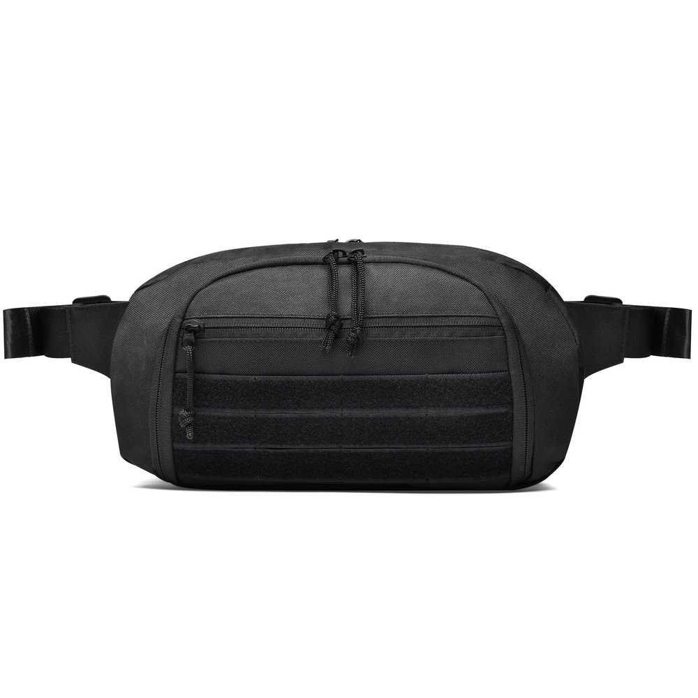 Entchin Tactical Fanny Pack for Men Women,Multifunctional Crossbody Bag with Elastic Band Holder,Concealed Carry Waist Pounch (E109 Black)
