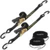 Ayaport Boat Trailer Transom Tie Down Straps for Boat Jet ski Kayak Canoe 4 Feet 2400lbs Break Strength Heavy Duty Ratchet Straps with S Hooks, Pack of 2 view 1